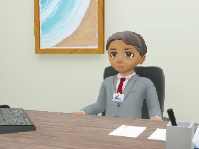 バーチャルCOMCOM 実在人物を3D化した社長アバター